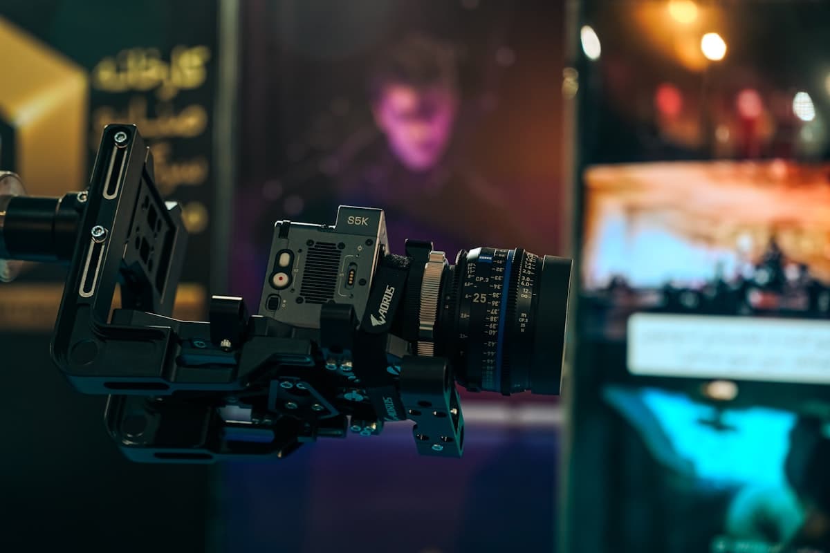 Cinematic camera setup for video production